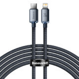 Cablu Baseus CAJY000301 Lightning - USB-C PD QC 20W 480Mbps 2m - negru