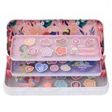 Lip Smacker Disney Princess Makeup Case Triple Layer Beauty Tin Makeup Kit for Kids