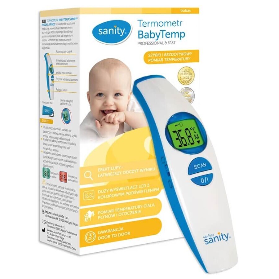 Thermomètre Sanity BabyTemp Modèle FR800, 1 pièce