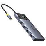 Baseus Metal Gleam Series II 7in1 USB-C - hub USB-C PD100W / 2x USB-A / 2x HDMI 4K / USB-A 3.0 / USB-C 3.0
