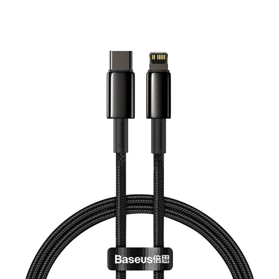 Baseus CATLWJ-01 Lightning - USB-C PD 20W 480Mbps 1m Kabel - schwarz