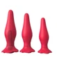 S-Hande Frenzier Red anal plug set, 3 pieces