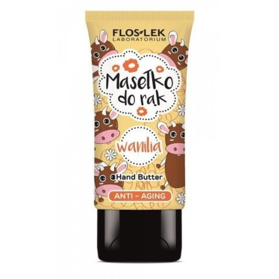 Flos-Lek, Beurre pour les mains, Vanille anti-âge, 50 ml