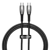 Cable Baseus CADH000701 USB-C - USB-C PD 100W 5A 480Mbps 1m - negro