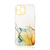 Coque Marbre pour iPhone 12 Pro Max coque gel marbre orange