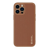 Dux Ducis Yolo iPhone 14 Pro funda elegante de ecopiel marrón