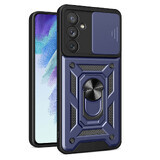 Hybrid Armor Camshield pentru Samsung Galaxy A54 5G carcasă blindată cu capac pentru cameră foto albastru