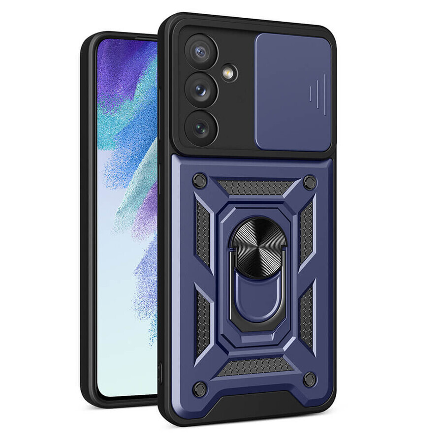 Hybrid Armor Camshield pentru Samsung Galaxy A54 5G carcasă blindată cu capac pentru cameră foto albastru