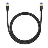 Baseus cable de internet de alta velocidad RJ45 cat.7 10Gbps 1m trenzado negro