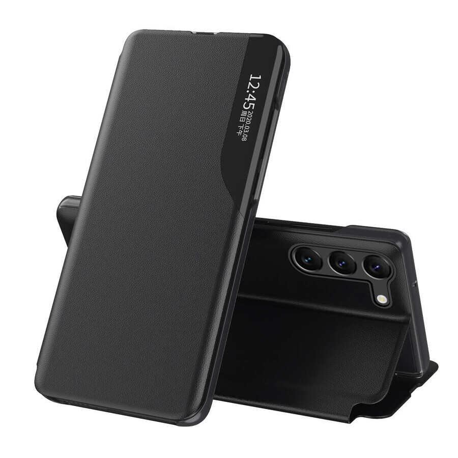 Funda Eco Leather View para Samsung S24+ con tapa abatible - negro