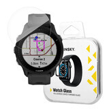 Wozinsky Full Glue Tempered Glass for Garmin Forerunner 955 9H verre trempé plein écran avec cadre noir