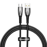 Baseus Glimmer Series Cable de carga rápida USB-A - USB-C 100W 480Mbps 1m negro