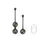 S-Hande Gem-RTC Bolas de geisha vibradoras para el entrenamiento muscular del suelo pélvico control remoto Negro