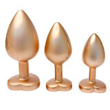 Dream Toys Gleaming Love Pearl Gold Anal Plug Set, 3 piese