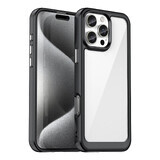 Husă Outer Space cu ramă din gel pentru iPhone 16 Pro Max - negru