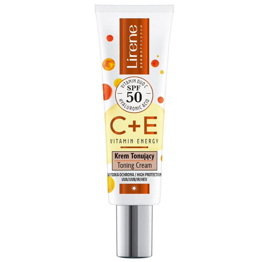 Lirene C+E Vitamin Energy Toning Cream SPF50, 30 ml