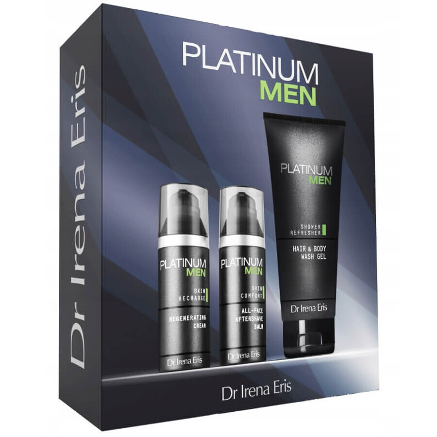 Dr Irena Eris Platinum Men Set Crema viso 50 ml + Balsamo dopobarba 50 ml + Gel lavante 200 ml