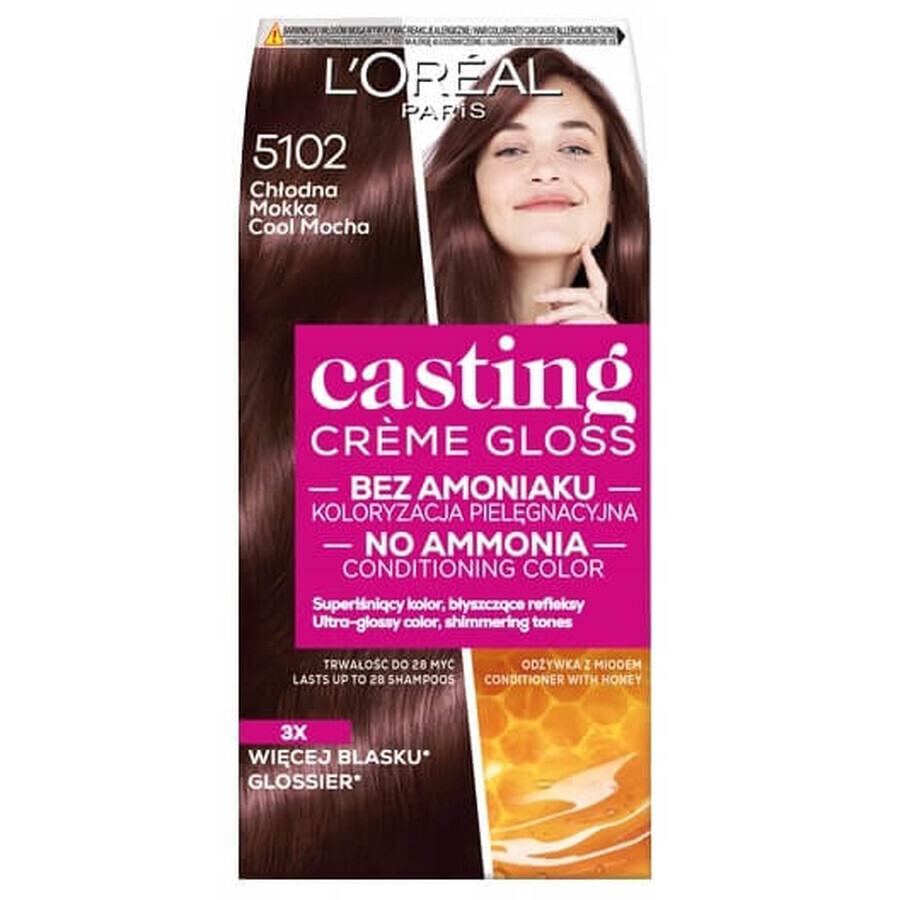 Buy L oreal Casting Gloss dye 5102 Cool Mocha, 48 ml + 72 ml + 60 ml L oreal Casting Gloss dye 5102 Cool Mocha, 48 ml + 72 ml + 60 ml