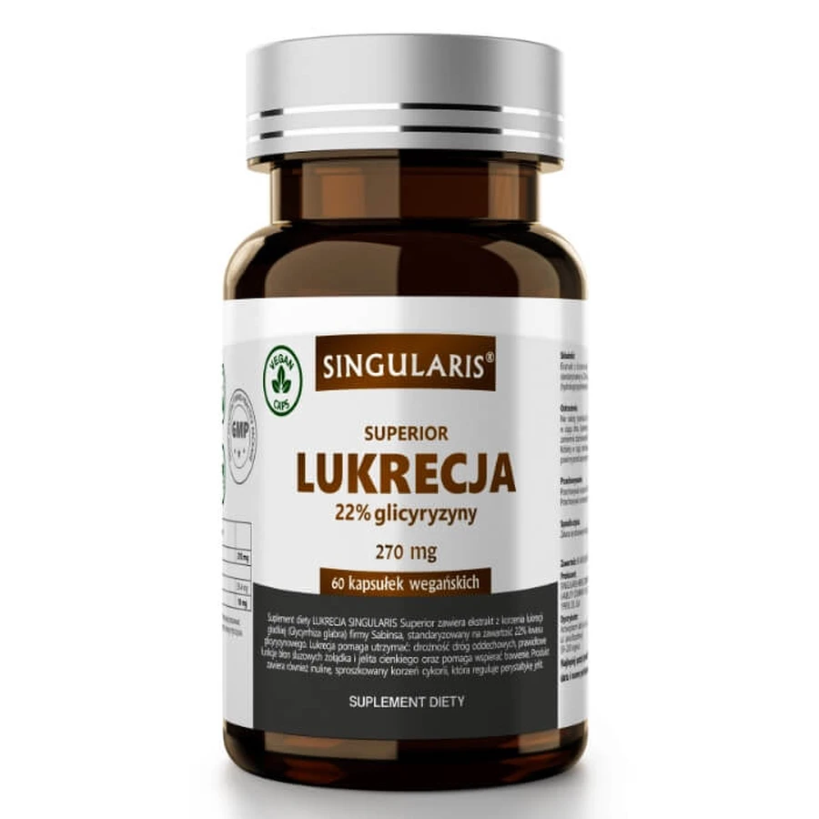 Singularis Licorice 22% Glycyrrhizin 270 mg, 60 capsules