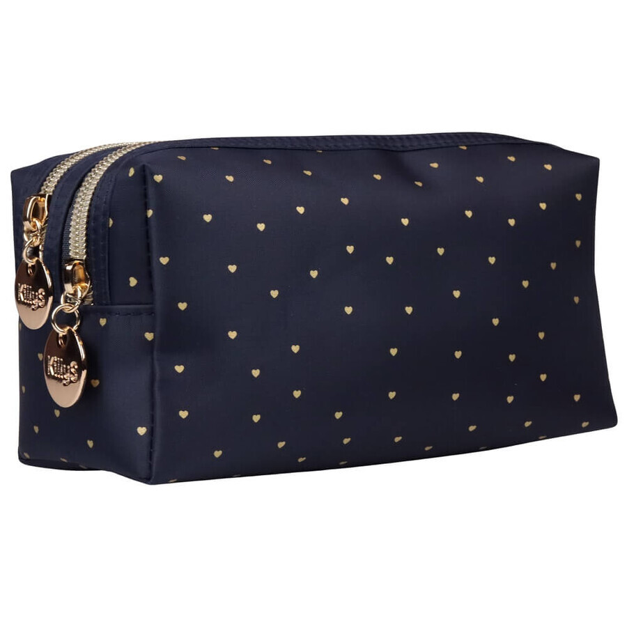 KillyS Gouden Hart make-up tasje met twee ritsen