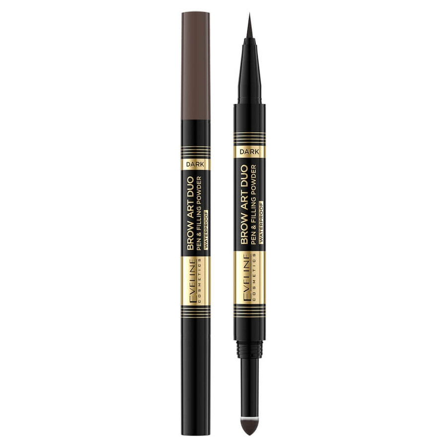 Boutique Eveline Cosmetics Brow Art Duo Stylo et poudre à sourcils 2-en-1 foncé Eveline Cosmetics Brow Art Duo Stylo et poudre à sourcils 2-en-1 foncé