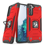 Wozinsky Ring Armor étui hybride blindé + support magnétique Samsung Galaxy S22+ (S22 Plus) rouge