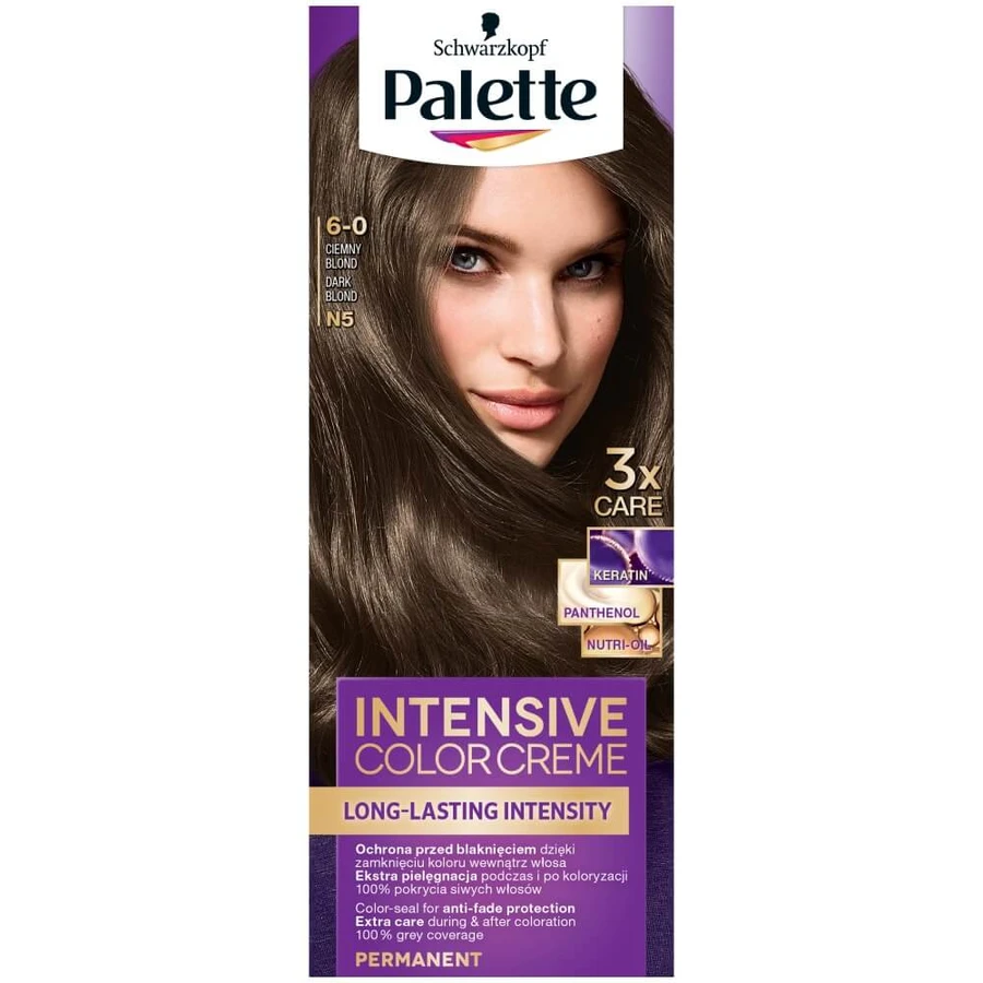 Palette Intensive Color Creme Hair Colour 6-0 (N5) Rubio oscuro