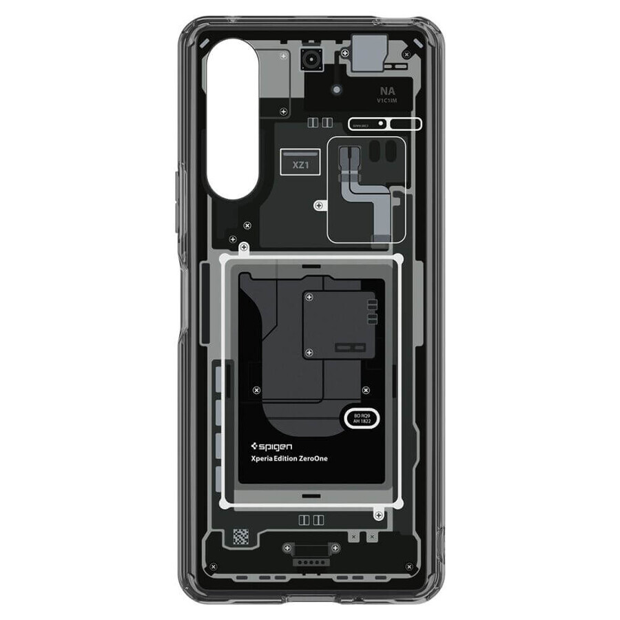 Funda Spigen Ultra Hybrid para Sony Xperia 10 V - gris oscuro (diseño Zero One)