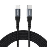Choetech IP0042 USB-C / Lightning MFi cable 480Mbps 3A 3m - black