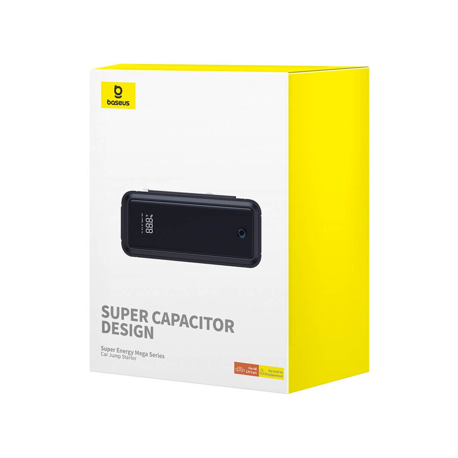 Starthilfegerät mit Superkondensator Baseus Super Energy Mega Series BS-CH007 3000A 12V USB-C / EC8 / DC - grau