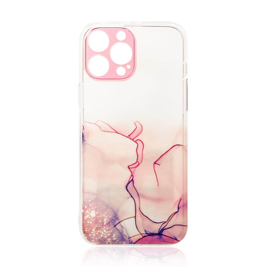 Marble case voor Samsung Galaxy A12 5G gel case marmer roze
