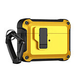 Estuche Armour Pro para Airpods 4 con mosquetón - amarillo