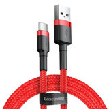 Baseus Cafule Cable USB-A / USB-C QC 3.0 3A 1 m - rojo