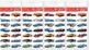 Supercars 01 Aufkleber 4er Pack
