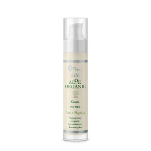 AVA Eco, Aloe Organic, Crema de Noche Antienvejecimiento, 50 ml