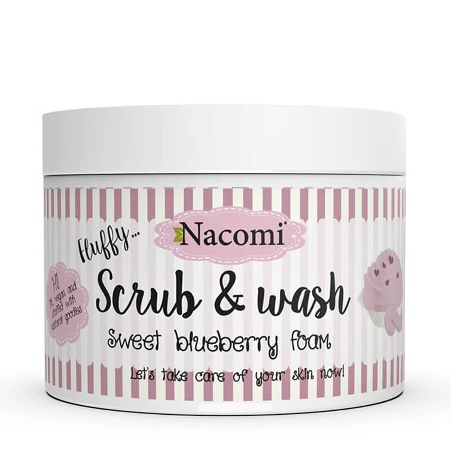 Nacomi Mousse, gommage et lavage myrtille, 180 ml