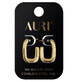 Auri Gold plated oval semi-open earrings