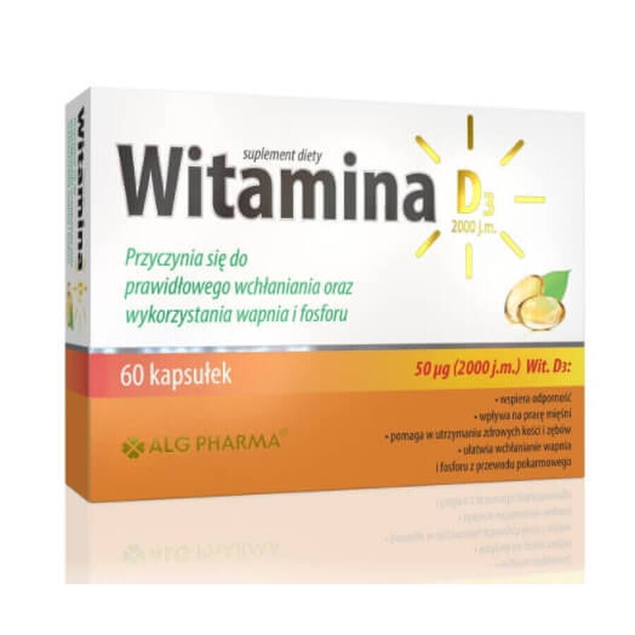 Vitamin D3 2000 IU, 60 Kapseln