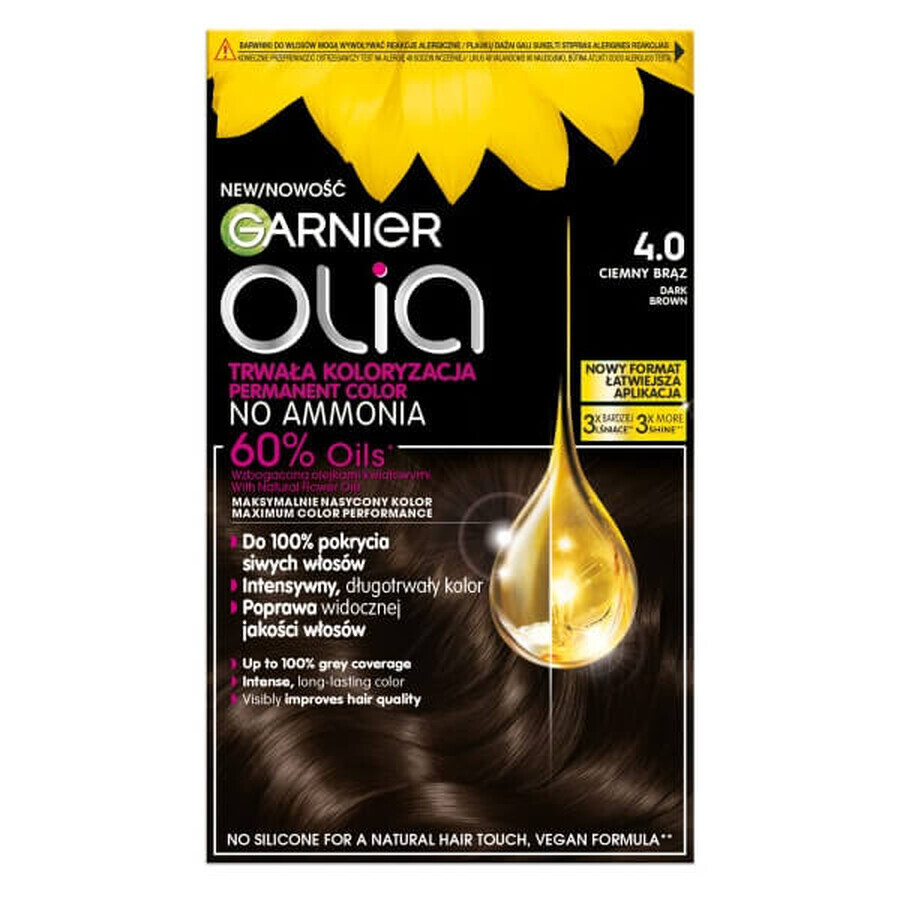 Garnier Olia Haarfarbe 4.0 Dunkelbraun