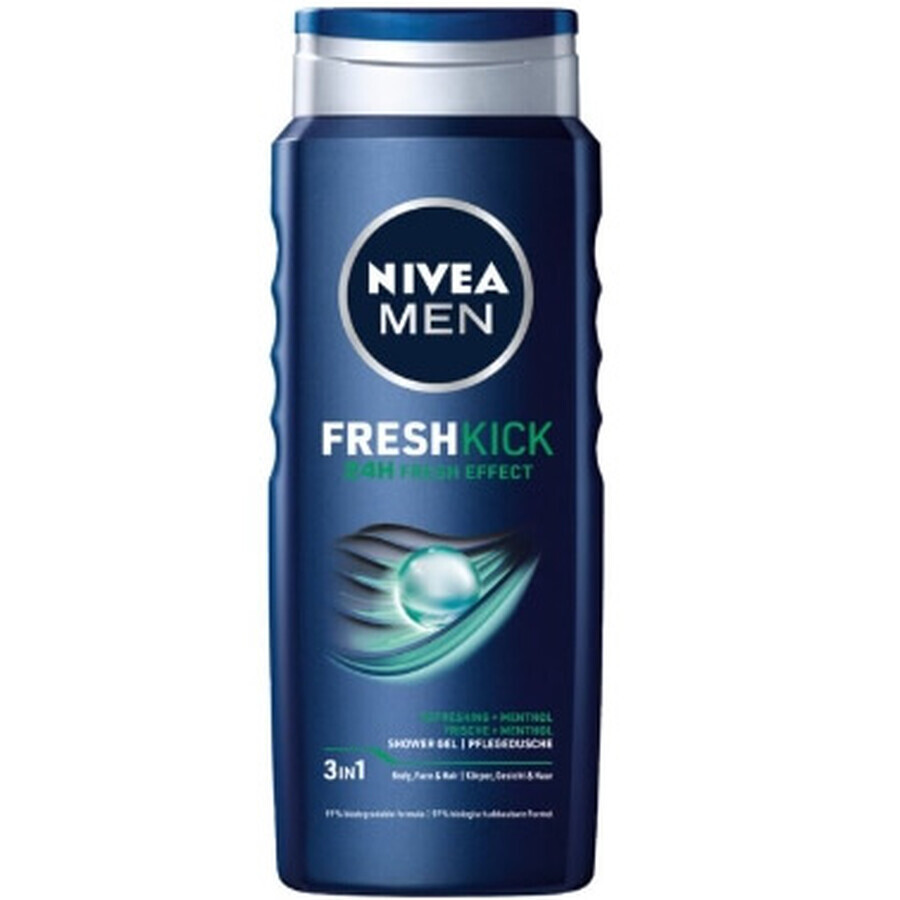 Nivea Men, Gel de duș, Cool Kick, 500 ml
