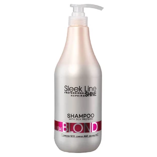 Sleek Line Shampoo with silk, blonde hair, 1000 ml
