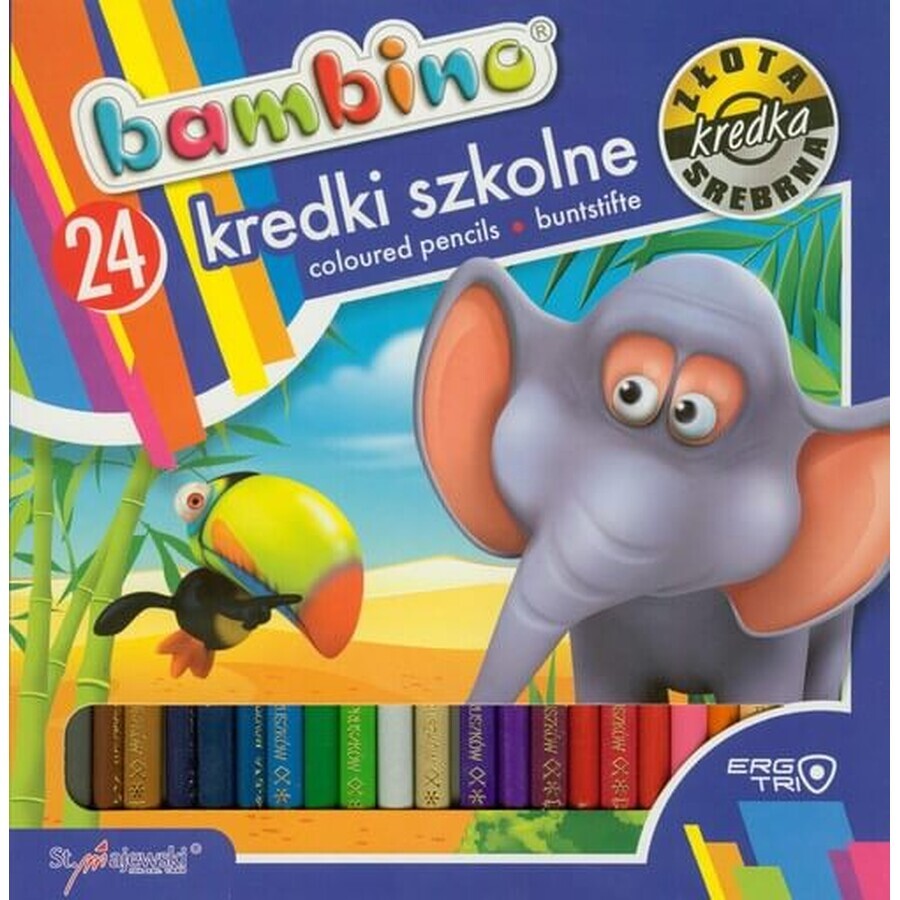 Winkel op Bambino houten driehoekige schoolpotloden 24 kleuren Bambino houten driehoekige schoolpotloden 24 kleuren