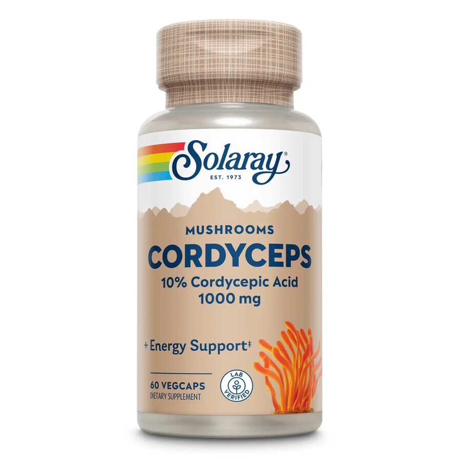 Cordyceps, 60 gélules, Solaray