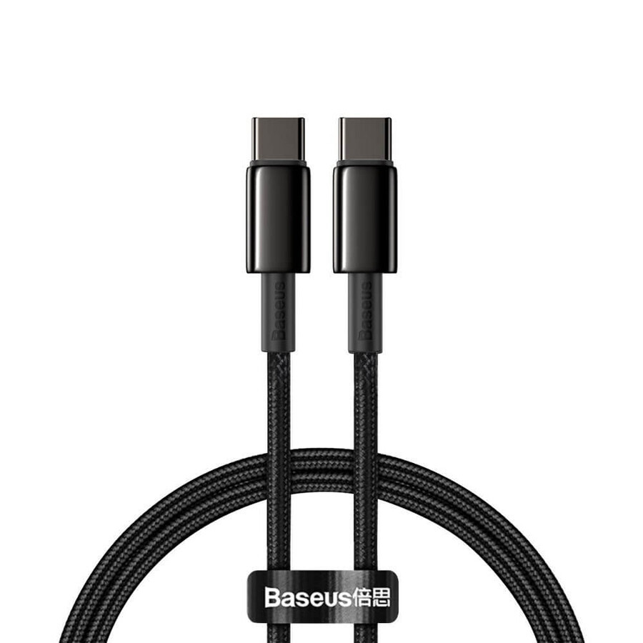 Cable Baseus CATWJ-01 USB-C - USB-C PD QC 100W 5A 1m - noir