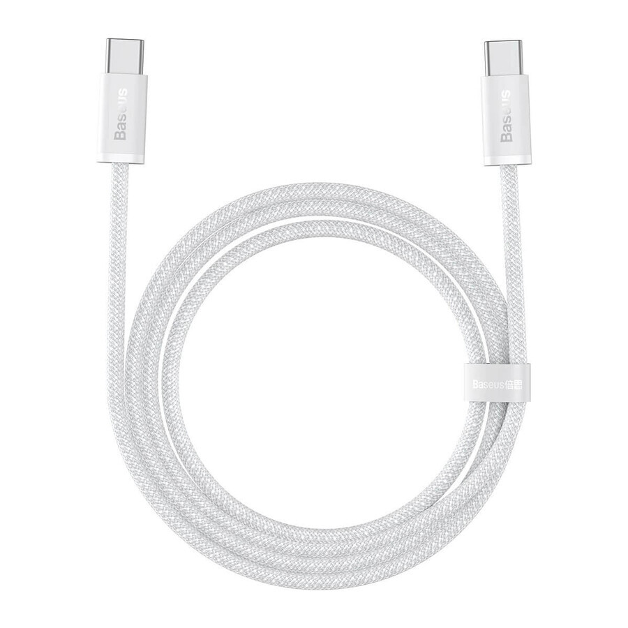 Baseus Dynamic Series USB-C / USB-C 100W cablu 1 m - alb