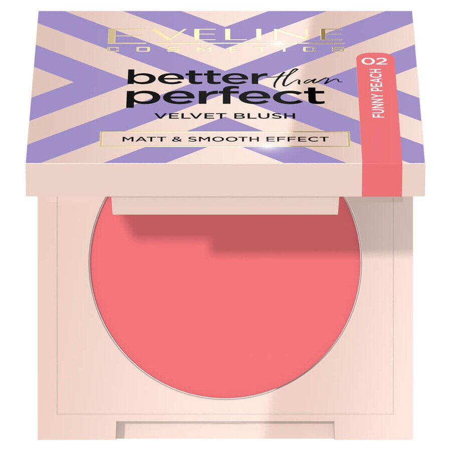 Eveline Cosmetics Better Than Perfect Velvet Blush Pressed Blush 02 Funny Peach, 2,3 g