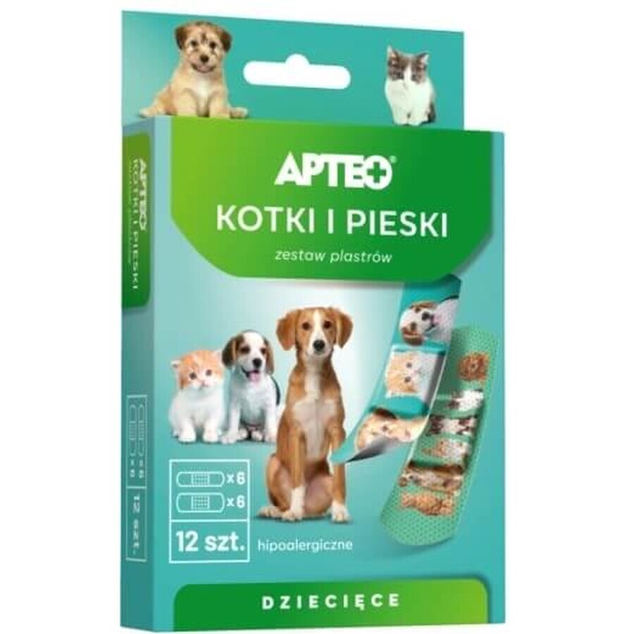 Apteo Care Kinderpflaster für Katzen und Hunde, 12 Stück