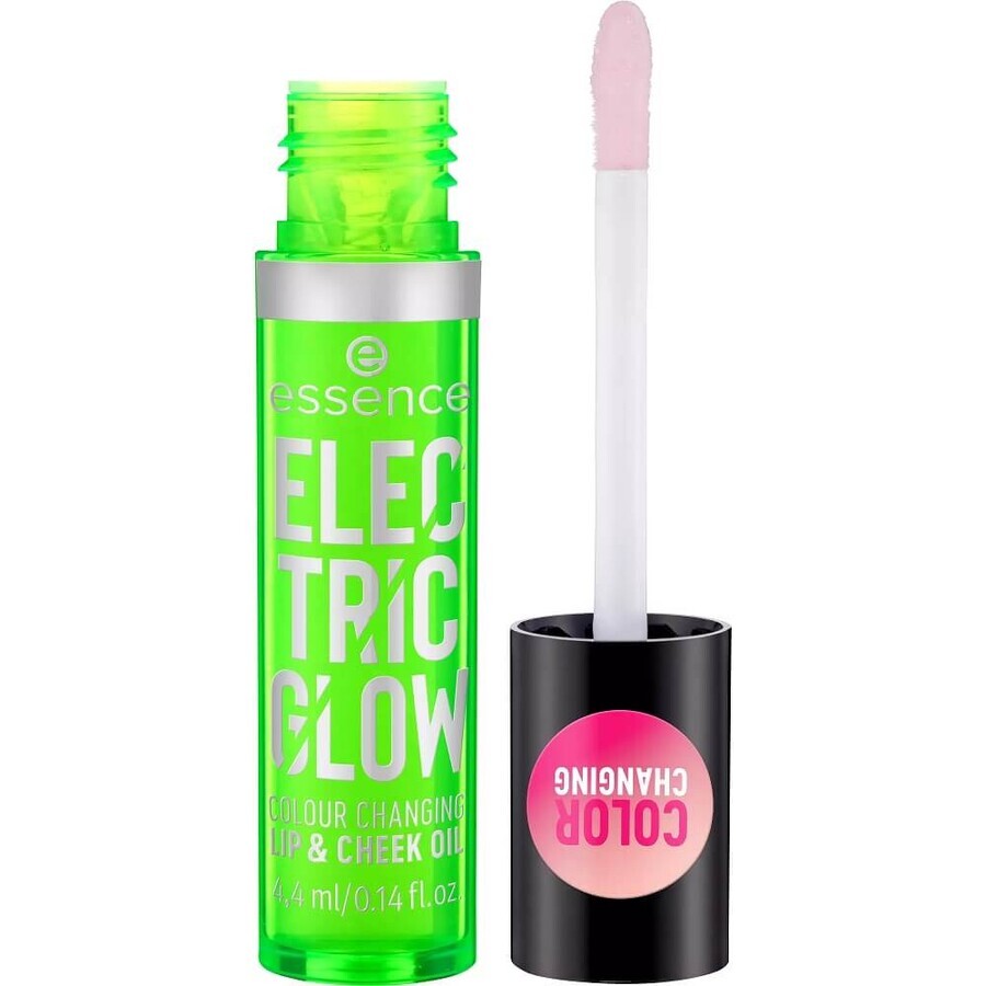 Essence Electric Glow Farbveränderndes Lippen- und Wangenöl, 4,4 ml