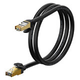 Baseus Speed Seven câble réseau RJ45 10Gbps haute vitesse 1m noir (WKJS010101)