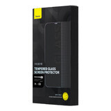 Baseus verre trempé pour iPhone 14 Pro plein écran avec filtre anti-lumière bleue et cache haut-parleur 0.3mm + cadre de montage